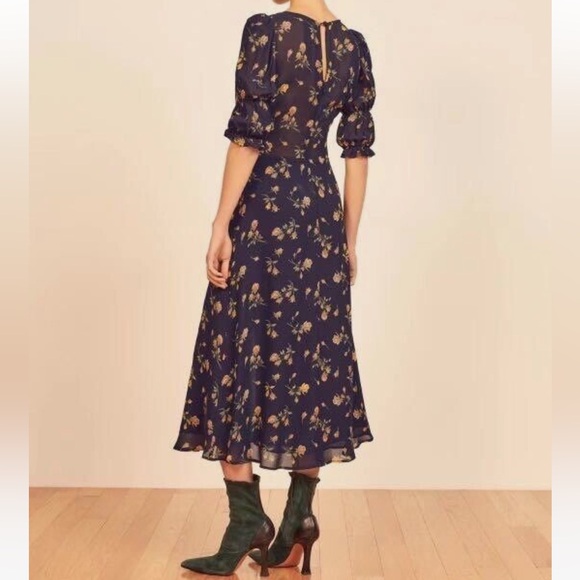 NWT Reformation Larchmont Floral Midi Dress in Parm Size 2 - Picture 4 of 10